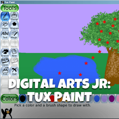 Digital Arts Jr: Tux Paint - Brains & Motion