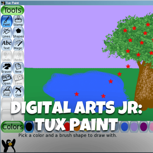 Digital Arts Jr: Tux Paint - Brains & Motion